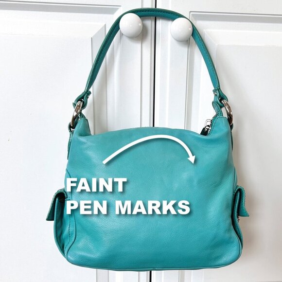 Classic Marc Jacobs Blake Multi-Pocket Hobo Bag in Teal with Silver Hardware - Picture 15 of 16